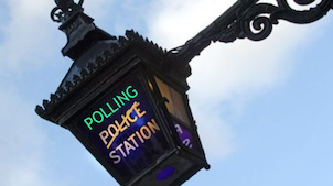 Polling Station Lamp Post